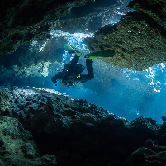 A cave in Ghar Lapsi